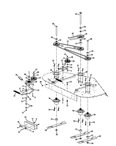 Spindle Assembly 60-Inch Diagram and Parts List for S6032-D 53BY8DU6750-312HP Cub Cadet Lawn Tractor
